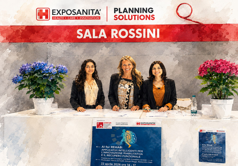 L' AI per la riabilitazione: la prof. ssa Berti presidente del convegno tenuto ad EXPOSANITA 2026 a Bologna