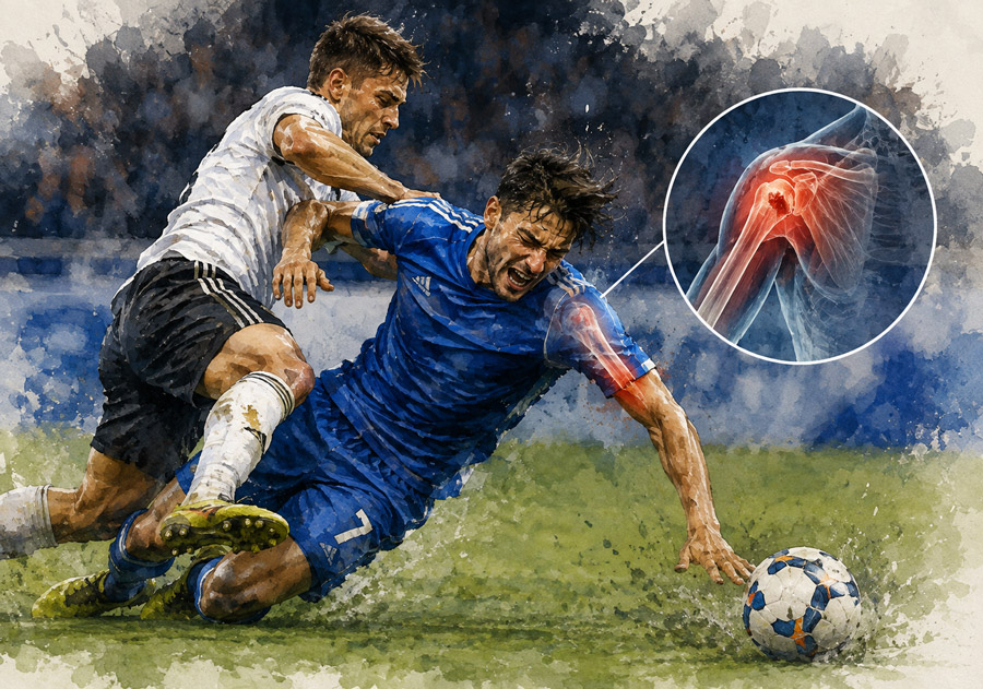 Nel calcio gestiamo rare lesioni traumatiche agli arti superiori