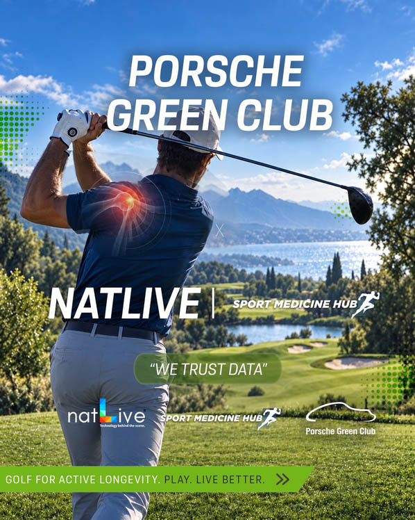 Natlive e Sport Medicine Hub – powered by Natlive rinnovano la collaborazione con Porsche Green Club.
Sport, tecnologia e Active Longevity. Natlive e Sport Medicine Hub – powered by Natlive rinnovano la collaborazione con Porsche Green Club.
Sport, tecnologia e Active Longevity.